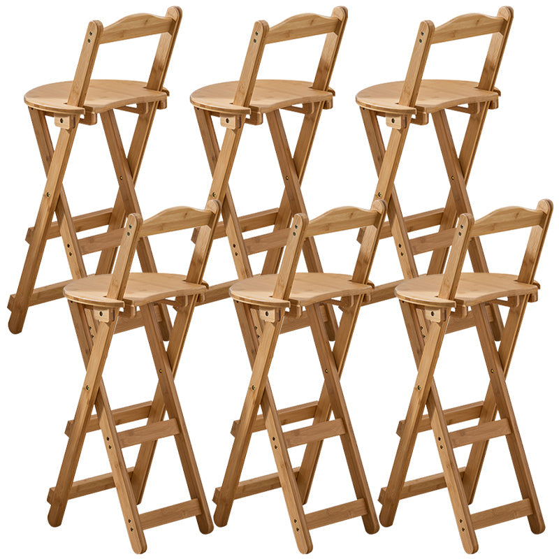 Low Back Dining Stools Folding Armless Bar Stools with Wood Base