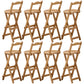 Low Back Dining Stools Folding Armless Bar Stools with Wood Base