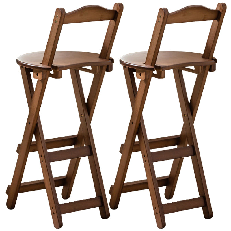 Low Back Dining Stools Folding Armless Bar Stools with Wood Base