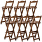 Low Back Dining Stools Folding Armless Bar Stools with Wood Base