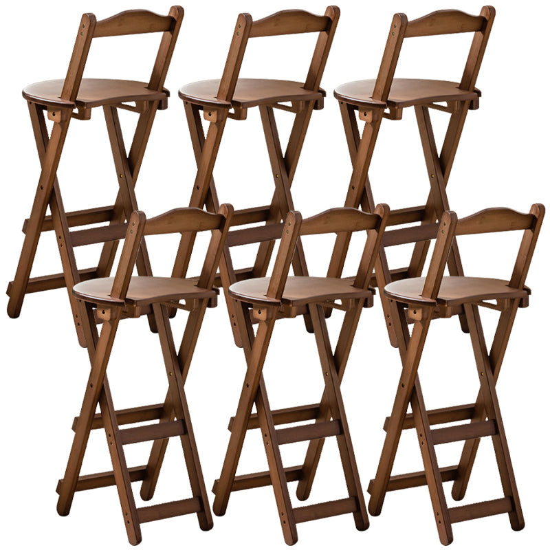 Low Back Dining Stools Folding Armless Bar Stools with Wood Base