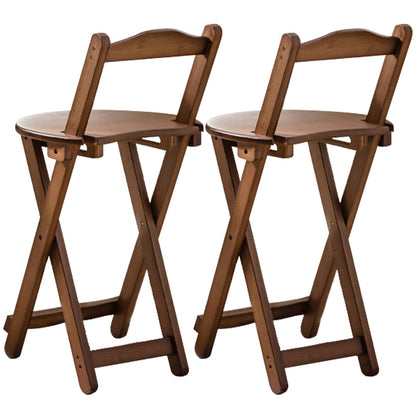 Low Back Dining Stools Folding Armless Bar Stools with Wood Base