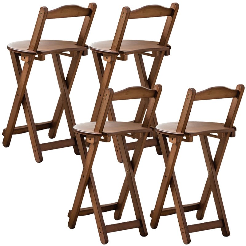 Low Back Dining Stools Folding Armless Bar Stools with Wood Base