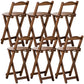 Low Back Dining Stools Folding Armless Bar Stools with Wood Base