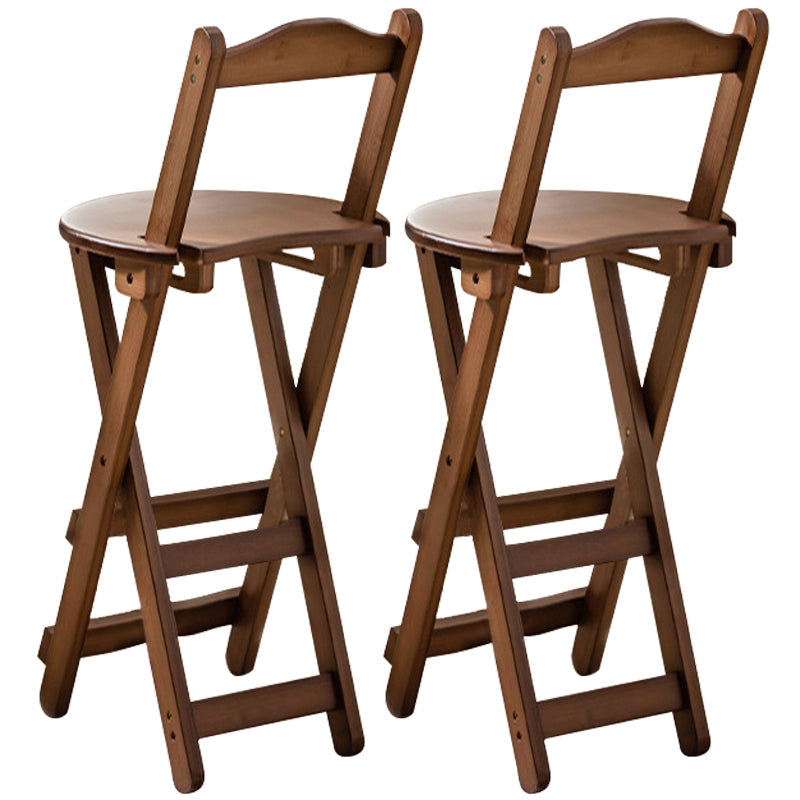 Low Back Dining Stools Folding Armless Bar Stools with Wood Base