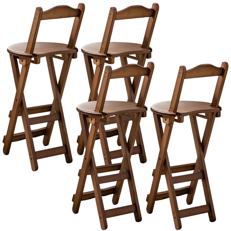 Low Back Dining Stools Folding Armless Bar Stools with Wood Base
