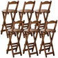 Low Back Dining Stools Folding Armless Bar Stools with Wood Base