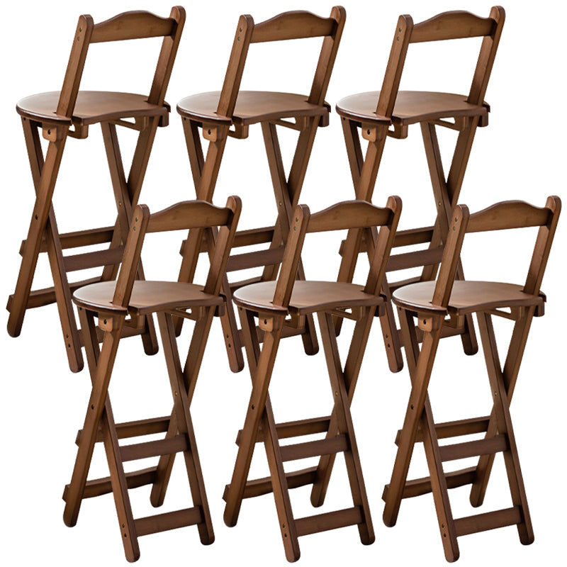 Low Back Dining Stools Folding Armless Bar Stools with Wood Base