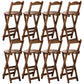 Low Back Dining Stools Folding Armless Bar Stools with Wood Base
