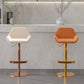 Glam Style Counter Stool Leather Adjustable Height Bar Stool with Metal Base Clearhalo 'Bar Furniture' 'Bar Stools' 'bar_stools' 'furn' 'furn_bar_stools' 'Furniture' 'Kitchen & Dining Furniture' 6961313