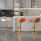 Glam Style Counter Stool Leather Adjustable Height Bar Stool with Metal Base Clearhalo 'Bar Furniture' 'Bar Stools' 'bar_stools' 'furn' 'furn_bar_stools' 'Furniture' 'Kitchen & Dining Furniture' 6961315