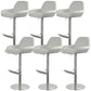 Glam Style Counter Stool Leather Adjustable Height Bar Stool with Metal Base White 6 Piece Set Clearhalo 'Bar Furniture' 'Bar Stools' 'bar_stools' 'furn' 'furn_bar_stools' 'Furniture' 'Kitchen & Dining Furniture' 6961332
