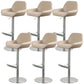Glam Style Counter Stool Leather Adjustable Height Bar Stool with Metal Base Brown 6 Piece Set Clearhalo 'Bar Furniture' 'Bar Stools' 'bar_stools' 'furn' 'furn_bar_stools' 'Furniture' 'Kitchen & Dining Furniture' 6961342