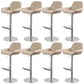 Glam Style Counter Stool Leather Adjustable Height Bar Stool with Metal Base Brown 8 Piece Set Clearhalo 'Bar Furniture' 'Bar Stools' 'bar_stools' 'furn' 'furn_bar_stools' 'Furniture' 'Kitchen & Dining Furniture' 6961343