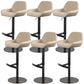 Glam Style Counter Stool Leather Adjustable Height Bar Stool with Metal Base Black-Brown 6 Piece Set Clearhalo 'Bar Furniture' 'Bar Stools' 'bar_stools' 'furn' 'furn_bar_stools' 'Furniture' 'Kitchen & Dining Furniture' 6961382