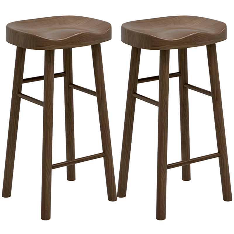 Contatore in legno massiccio e sgabelli da bar moderni sgabelli da banco marrone