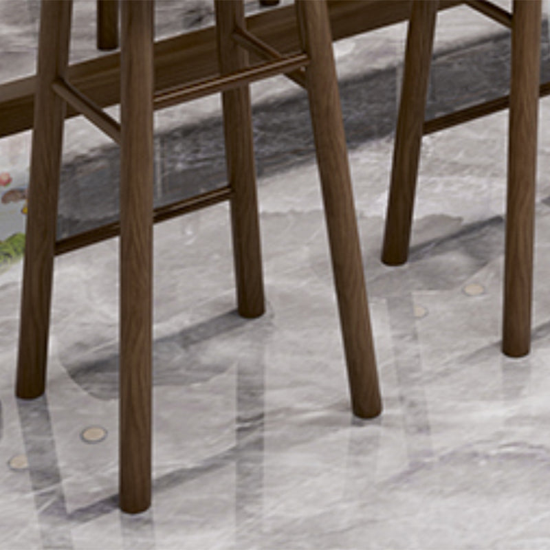 Contatore in legno massiccio e sgabelli da bar moderni sgabelli da banco marrone