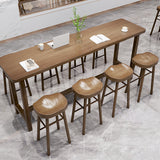 Solid Wood Counter and Bar Stool Modern Brown Counter Height Stools