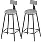 Industrial Counter and Bar Stool Armless Counter Height Stools for Bristol Black Gray 2 Piece Set Clearhalo 'Bar Furniture' 'Bar Stools' 'bar_stools' 'furn' 'furn_bar_stools' 'Furniture' 'Kitchen & Dining Furniture' 6961491