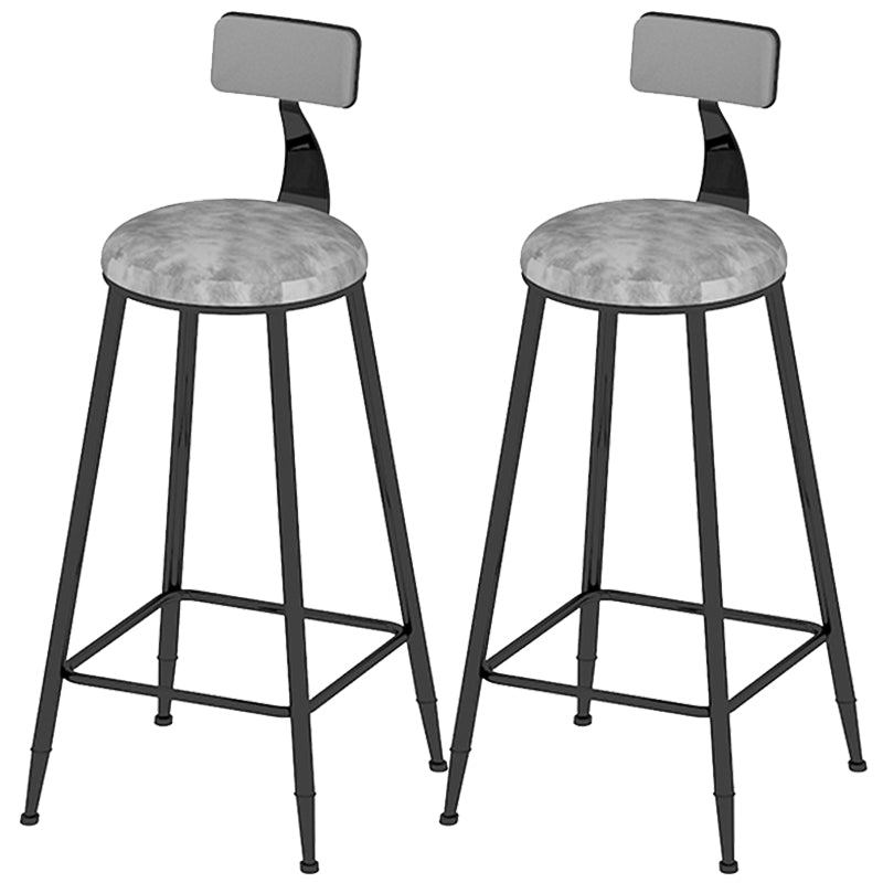 Industrial Counter and Bar Stool Armless Counter Height Stools for Bristol Black Gray 2 Piece Set Clearhalo 'Bar Furniture' 'Bar Stools' 'bar_stools' 'furn' 'furn_bar_stools' 'Furniture' 'Kitchen & Dining Furniture' 6961491