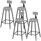 Industrial Counter and Bar Stool Armless Counter Height Stools for Bristol Black Gray 4 Piece Set Clearhalo 'Bar Furniture' 'Bar Stools' 'bar_stools' 'furn' 'furn_bar_stools' 'Furniture' 'Kitchen & Dining Furniture' 6961492