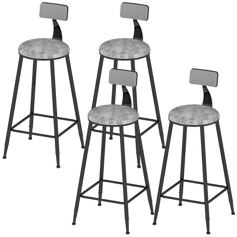 Industrial Counter and Bar Stool Armless Counter Height Stools for Bristol Black Gray 4 Piece Set Clearhalo 'Bar Furniture' 'Bar Stools' 'bar_stools' 'furn' 'furn_bar_stools' 'Furniture' 'Kitchen & Dining Furniture' 6961492