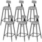 Industrial Counter and Bar Stool Armless Counter Height Stools for Bristol Black Gray 6 Piece Set Clearhalo 'Bar Furniture' 'Bar Stools' 'bar_stools' 'furn' 'furn_bar_stools' 'Furniture' 'Kitchen & Dining Furniture' 6961495