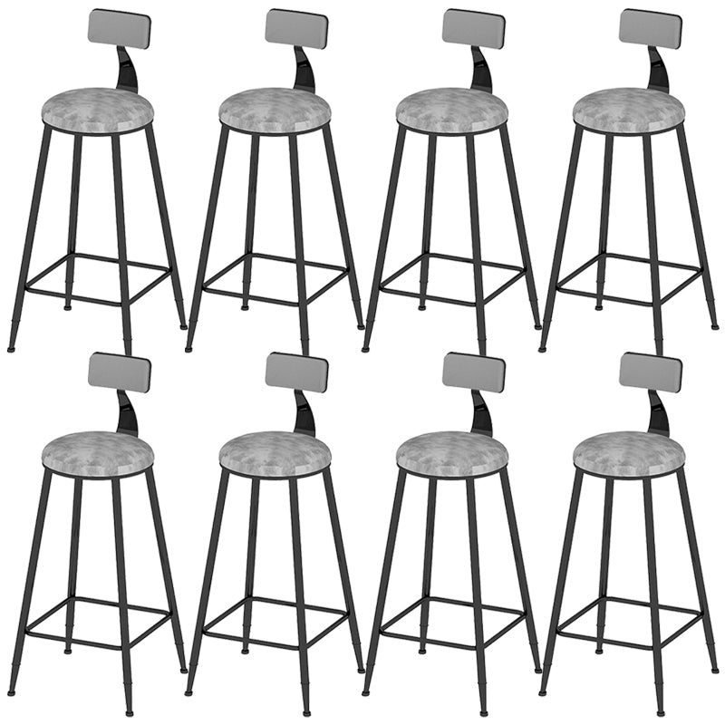 Industrial Counter and Bar Stool Armless Counter Height Stools for Bristol Black Gray 8 Piece Set Clearhalo 'Bar Furniture' 'Bar Stools' 'bar_stools' 'furn' 'furn_bar_stools' 'Furniture' 'Kitchen & Dining Furniture' 6961497