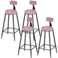 Industrial Counter and Bar Stool Armless Counter Height Stools for Bristol Black Pink 4 Piece Set Clearhalo 'Bar Furniture' 'Bar Stools' 'bar_stools' 'furn' 'furn_bar_stools' 'Furniture' 'Kitchen & Dining Furniture' 6961501