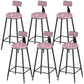 Industrial Counter and Bar Stool Armless Counter Height Stools for Bristol Black Pink 6 Piece Set Clearhalo 'Bar Furniture' 'Bar Stools' 'bar_stools' 'furn' 'furn_bar_stools' 'Furniture' 'Kitchen & Dining Furniture' 6961503