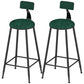 Industrial Counter and Bar Stool Armless Counter Height Stools for Bristol Black Green 2 Piece Set Clearhalo 'Bar Furniture' 'Bar Stools' 'bar_stools' 'furn' 'furn_bar_stools' 'Furniture' 'Kitchen & Dining Furniture' 6961506