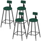 Industrial Counter and Bar Stool Armless Counter Height Stools for Bristol Black Green 4 Piece Set Clearhalo 'Bar Furniture' 'Bar Stools' 'bar_stools' 'furn' 'furn_bar_stools' 'Furniture' 'Kitchen & Dining Furniture' 6961508