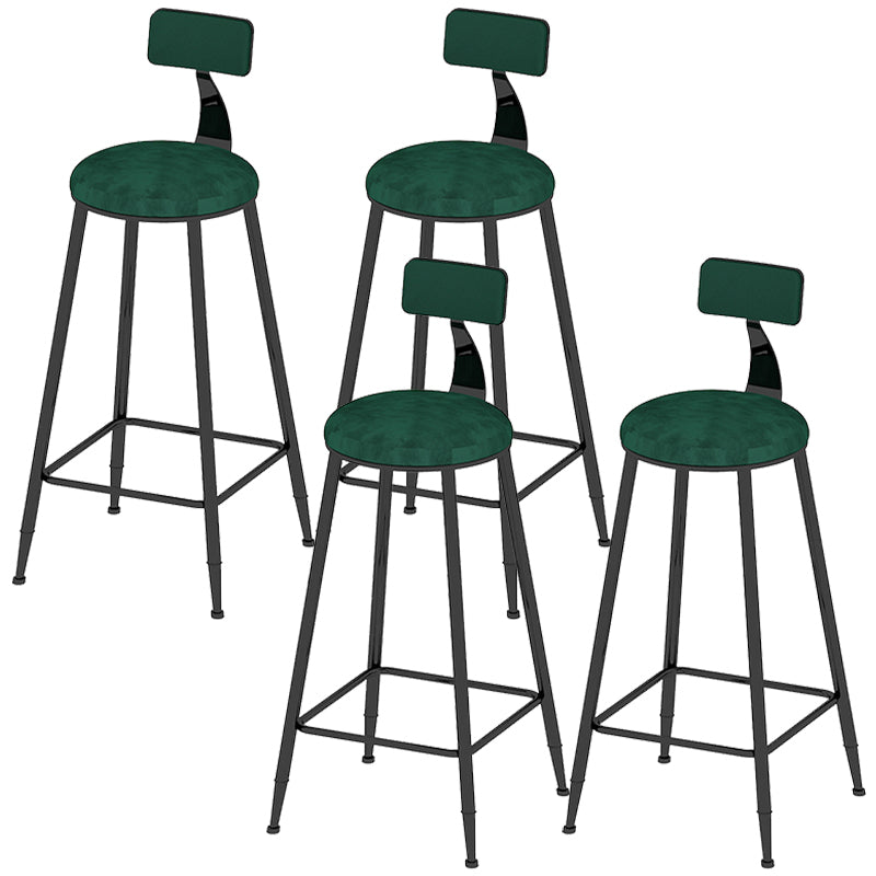 Industrial Counter and Bar Stool Armless Counter Height Stools for Bristol Black Green 4 Piece Set Clearhalo 'Bar Furniture' 'Bar Stools' 'bar_stools' 'furn' 'furn_bar_stools' 'Furniture' 'Kitchen & Dining Furniture' 6961508
