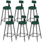 Industrial Counter and Bar Stool Armless Counter Height Stools for Bristol Black Green 6 Piece Set Clearhalo 'Bar Furniture' 'Bar Stools' 'bar_stools' 'furn' 'furn_bar_stools' 'Furniture' 'Kitchen & Dining Furniture' 6961510