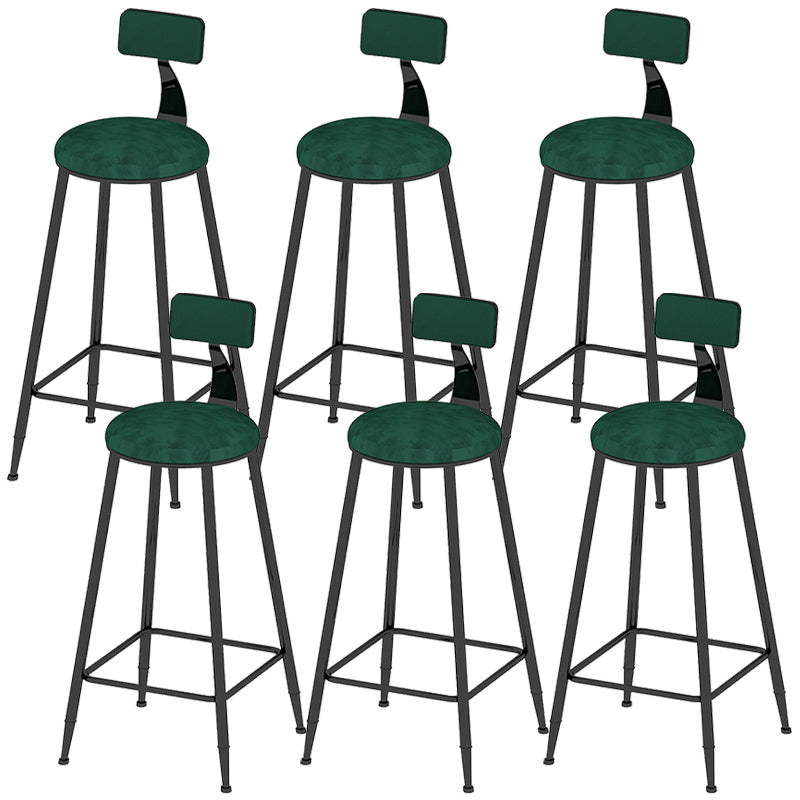 Industrial Counter and Bar Stool Armless Counter Height Stools for Bristol Black Green 6 Piece Set Clearhalo 'Bar Furniture' 'Bar Stools' 'bar_stools' 'furn' 'furn_bar_stools' 'Furniture' 'Kitchen & Dining Furniture' 6961510