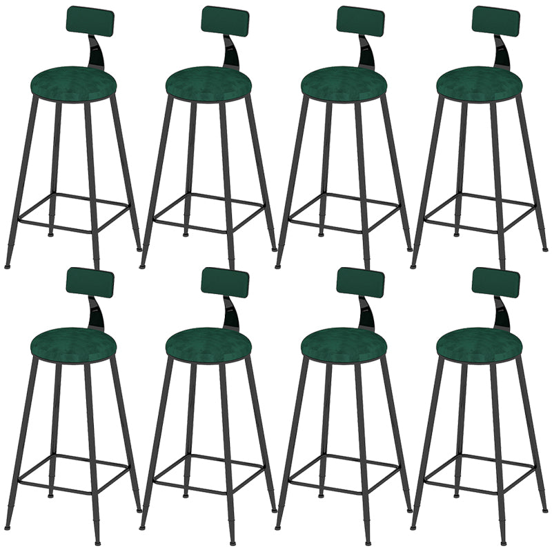Industrial Counter and Bar Stool Armless Counter Height Stools for Bristol Black Green 8 Piece Set Clearhalo 'Bar Furniture' 'Bar Stools' 'bar_stools' 'furn' 'furn_bar_stools' 'Furniture' 'Kitchen & Dining Furniture' 6961511