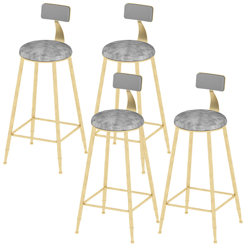 Industrial Counter and Bar Stool Armless Counter Height Stools for Bristol Gold Gray 4 Piece Set Clearhalo 'Bar Furniture' 'Bar Stools' 'bar_stools' 'furn' 'furn_bar_stools' 'Furniture' 'Kitchen & Dining Furniture' 6961513