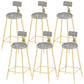 Industrial Counter and Bar Stool Armless Counter Height Stools for Bristol Gold Gray 6 Piece Set Clearhalo 'Bar Furniture' 'Bar Stools' 'bar_stools' 'furn' 'furn_bar_stools' 'Furniture' 'Kitchen & Dining Furniture' 6961514