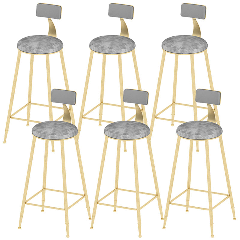 Industrial Counter and Bar Stool Armless Counter Height Stools for Bristol Gold Gray 6 Piece Set Clearhalo 'Bar Furniture' 'Bar Stools' 'bar_stools' 'furn' 'furn_bar_stools' 'Furniture' 'Kitchen & Dining Furniture' 6961514