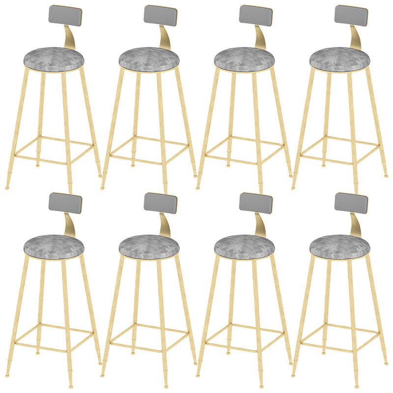 Industrial Counter and Bar Stool Armless Counter Height Stools for Bristol Gold Gray 8 Piece Set Clearhalo 'Bar Furniture' 'Bar Stools' 'bar_stools' 'furn' 'furn_bar_stools' 'Furniture' 'Kitchen & Dining Furniture' 6961515