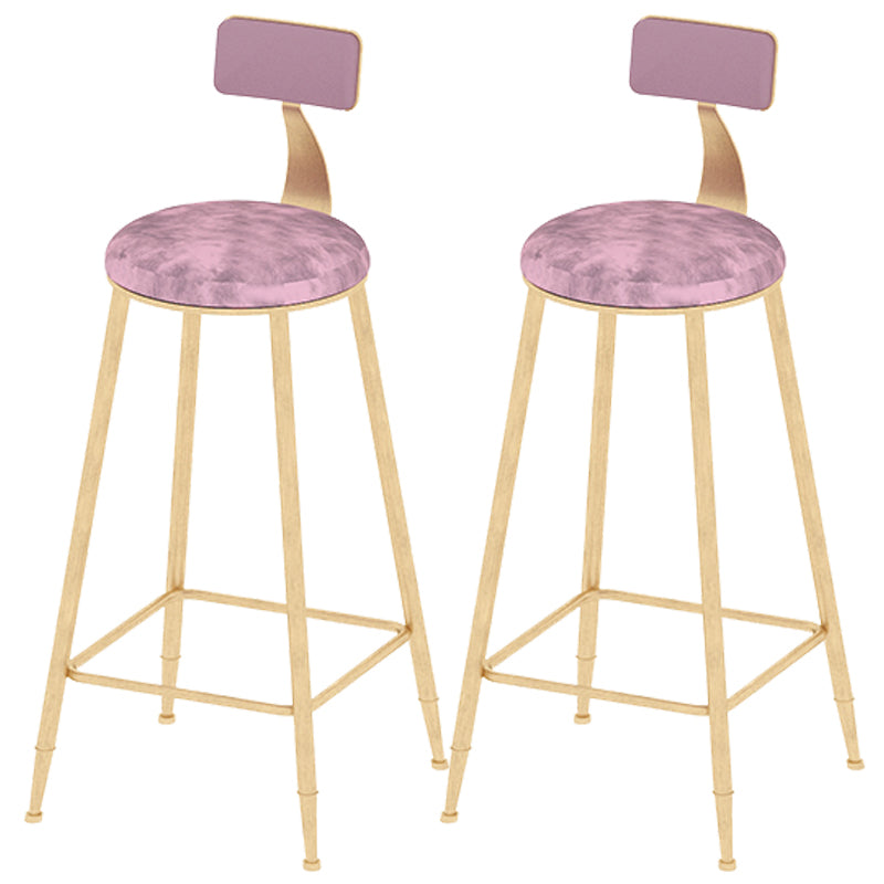 Industrial Counter and Bar Stool Armless Counter Height Stools for Bristol Gold Pink 2 Piece Set Clearhalo 'Bar Furniture' 'Bar Stools' 'bar_stools' 'furn' 'furn_bar_stools' 'Furniture' 'Kitchen & Dining Furniture' 6961516