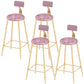Industrial Counter and Bar Stool Armless Counter Height Stools for Bristol Gold Pink 4 Piece Set Clearhalo 'Bar Furniture' 'Bar Stools' 'bar_stools' 'furn' 'furn_bar_stools' 'Furniture' 'Kitchen & Dining Furniture' 6961517