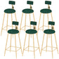 Industrial Counter and Bar Stool Armless Counter Height Stools for Bristol Gold Green 6 Piece Set Clearhalo 'Bar Furniture' 'Bar Stools' 'bar_stools' 'furn' 'furn_bar_stools' 'Furniture' 'Kitchen & Dining Furniture' 6961522
