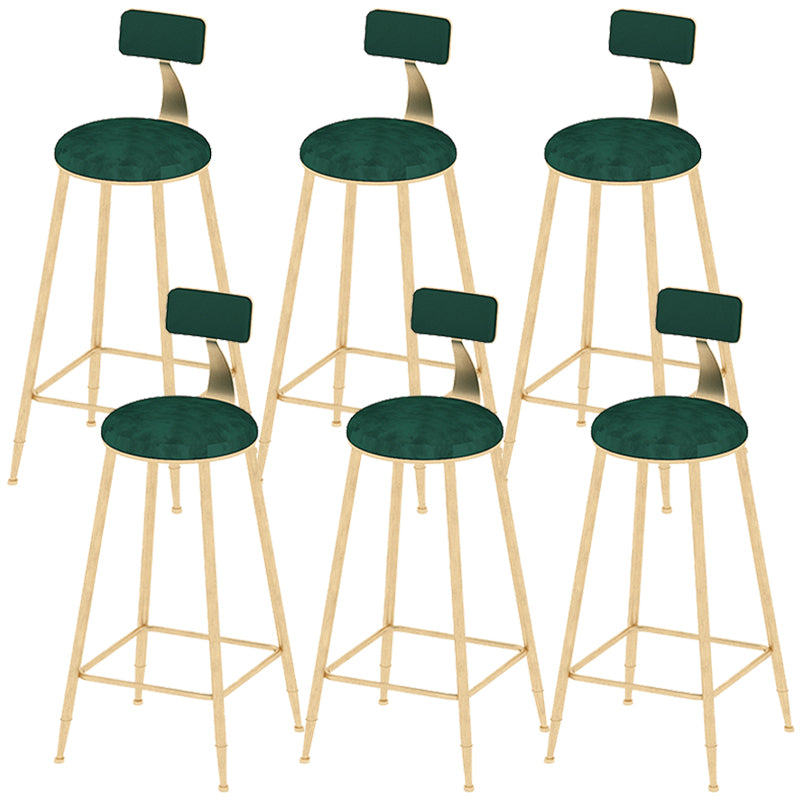 Industrial Counter and Bar Stool Armless Counter Height Stools for Bristol Gold Green 6 Piece Set Clearhalo 'Bar Furniture' 'Bar Stools' 'bar_stools' 'furn' 'furn_bar_stools' 'Furniture' 'Kitchen & Dining Furniture' 6961522