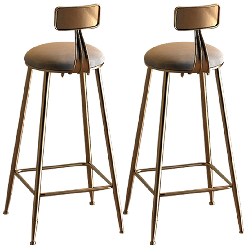 Industrial Counter and Bar Stool Armless Counter Height Stools for Bristol Gold Matte Grey 2 Piece Set Clearhalo 'Bar Furniture' 'Bar Stools' 'bar_stools' 'furn' 'furn_bar_stools' 'Furniture' 'Kitchen & Dining Furniture' 6961524