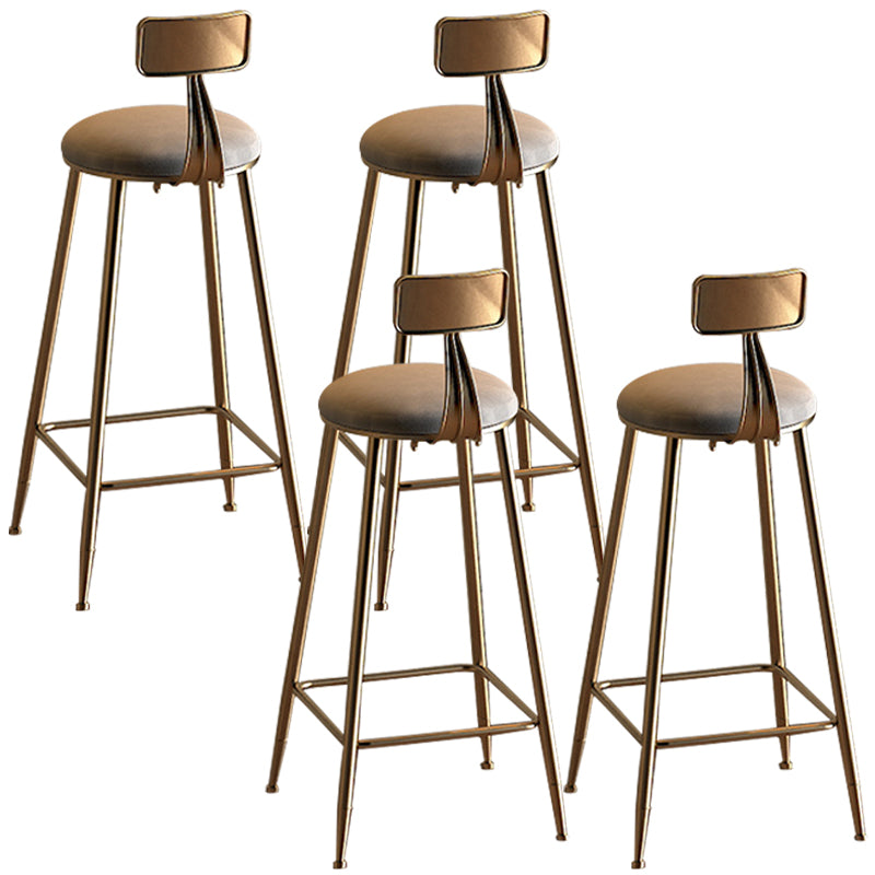 Industrial Counter and Bar Stool Armless Counter Height Stools for Bristol Gold Matte Grey 4 Piece Set Clearhalo 'Bar Furniture' 'Bar Stools' 'bar_stools' 'furn' 'furn_bar_stools' 'Furniture' 'Kitchen & Dining Furniture' 6961525