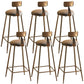 Industrial Counter and Bar Stool Armless Counter Height Stools for Bristol Gold Matte Grey 6 Piece Set Clearhalo 'Bar Furniture' 'Bar Stools' 'bar_stools' 'furn' 'furn_bar_stools' 'Furniture' 'Kitchen & Dining Furniture' 6961526