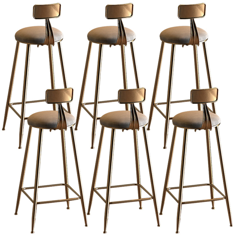 Industrial Counter and Bar Stool Armless Counter Height Stools for Bristol Gold Matte Grey 6 Piece Set Clearhalo 'Bar Furniture' 'Bar Stools' 'bar_stools' 'furn' 'furn_bar_stools' 'Furniture' 'Kitchen & Dining Furniture' 6961526