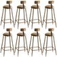 Industrial Counter and Bar Stool Armless Counter Height Stools for Bristol Gold Matte Grey 8 Piece Set Clearhalo 'Bar Furniture' 'Bar Stools' 'bar_stools' 'furn' 'furn_bar_stools' 'Furniture' 'Kitchen & Dining Furniture' 6961527
