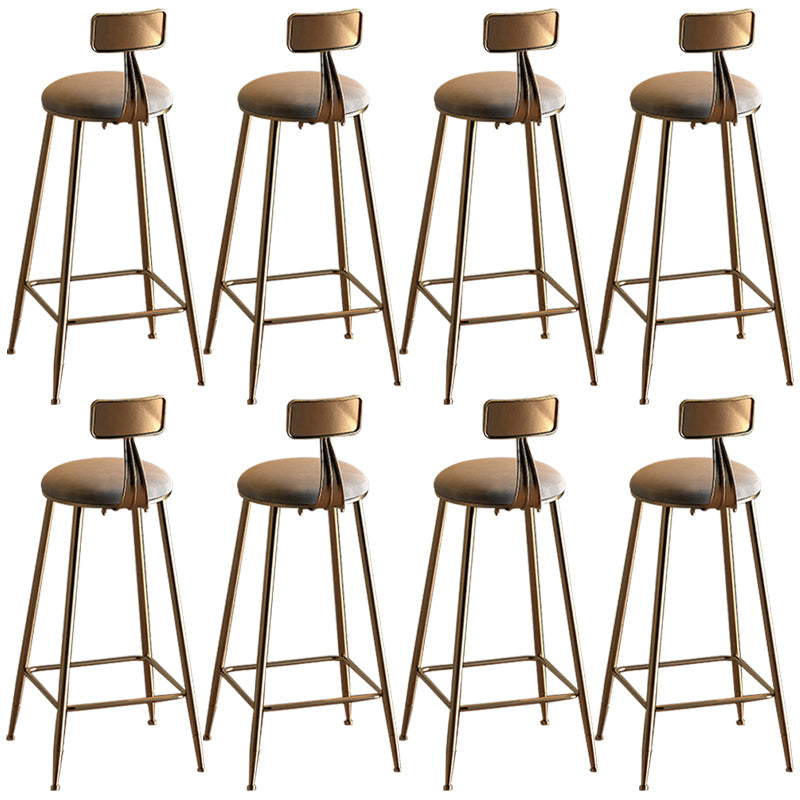 Industrial Counter and Bar Stool Armless Counter Height Stools for Bristol Gold Matte Grey 8 Piece Set Clearhalo 'Bar Furniture' 'Bar Stools' 'bar_stools' 'furn' 'furn_bar_stools' 'Furniture' 'Kitchen & Dining Furniture' 6961527